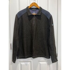 Kuhl Chianti Fleece Mens XXL Pullover 1/4 Zip Sweater Dark Gray
